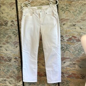 LUCKY BRAND MOLLIE CROP MID RISE WHITE DENIM JEANS SIZE 6/28